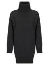 Stefano Mortari Asymmetric Hem Wool Turtleneck Sweater In Black