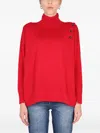 Stefano Mortari Button Turtleneck Sweater In Red