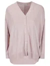 Stefano Mortari V-neck Cardigan With Button Fastening In Pink