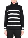 Stefano Mortari Chunky Knit Turtleneck With Ribbed Collar In Black