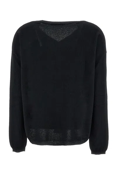 Stefano Mortari Classic Black Knitted Sweater With Versatile Design
