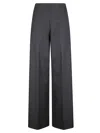 Stefano Mortari Classic Black Trousers With Side Zip Fastening In Black