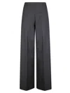Stefano Mortari Classic Black Trousers With Side Zip Fastening In Black