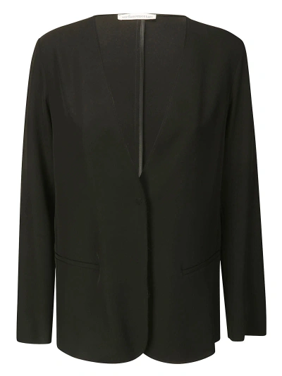 Stefano Mortari Crepe Jacket - 1 Button In Black