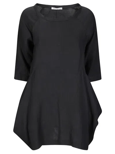Stefano Mortari Flowing Black Linen Tunic