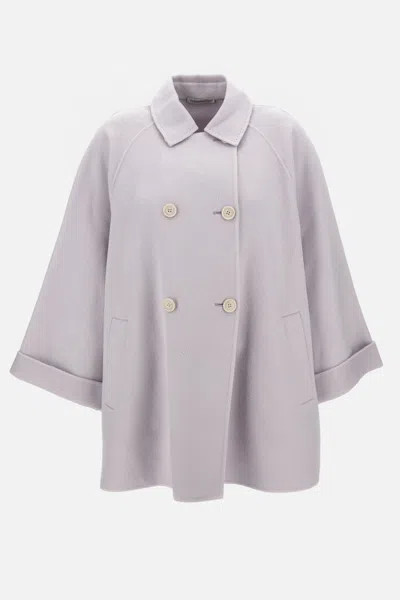 STEFANO MORTARI WOMEN GREY DOUBLE-BREASTED COAT, ONESIZE LUXURY TRENCH COATS FOR WOMEN DARVEYS