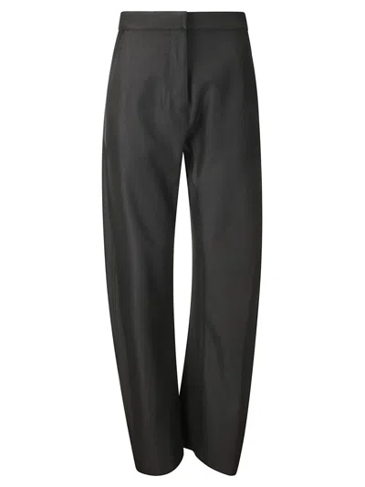 Stefano Mortari High-waisted Straight Leg Trousers In Black