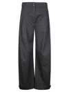 Stefano Mortari High-waisted Trousers With Double Button Fastening In Blue