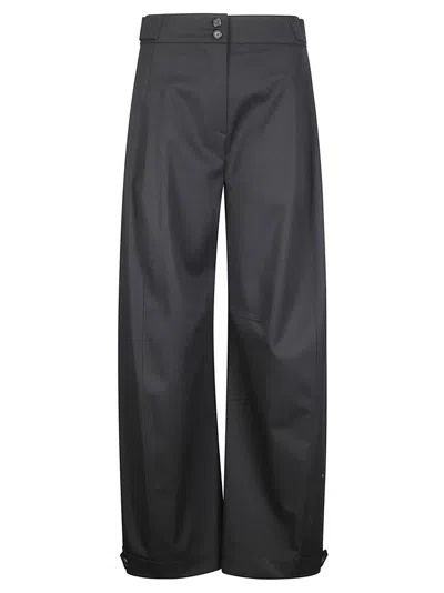 Stefano Mortari High-waisted Trousers With Double Button Fastening In Blue