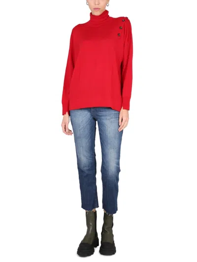 Stefano Mortari High-neck Cotton Turtleneck In Red