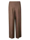 Stefano Mortari Linen Palazzo Trousers In Brown