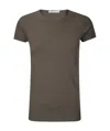 Stefano Mortari Open-necked Black Shirt In Brown