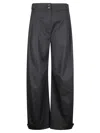 Stefano Mortari High-waisted Trousers With Double Button Fastening In Black