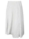 Stefano Mortari Pleat Effect High-waisted Skirt In White
