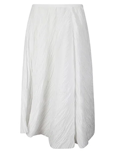 STEFANO MORTARI PLEAT EFFECT HIGH-WAISTED SKIRT