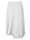 Stefano Mortari Pleat Effect High-waisted Skirt In White