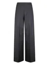 Stefano Mortari Classic Black Trousers With Side Zip Fastening In Black