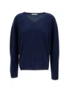 Stefano Mortari Classic Knit Sweater With Ribbed Cuffs In Blue