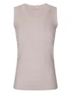 Stefano Mortari Ribbed Top In Pink