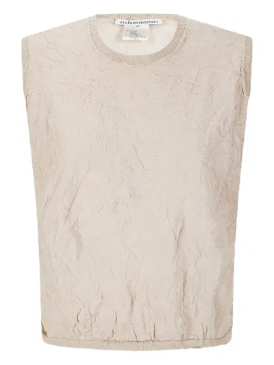 Stefano Mortari Sleeveless Tank Top In Neutrals