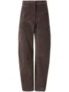 Stefano Mortari Pantalone Cotone Fustagno Cucitura E Taschini In Brown