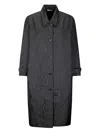 Stefano Mortari Textured Buttoned Trench Coat In Gray