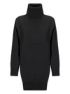 Stefano Mortari Turtleneck Mini Dress In Black