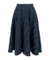 Stefano Mortari Wide Denim Skirt In Black