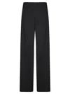 Stefano Mortari Wide-leg Trousers With High Elastic Waistband In Black