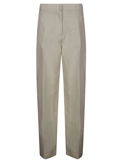 Stefano Mortari Wide Linen Pants In Gray