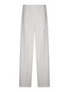 Stefano Mortari Pantalone Cady Con Elastico Vita In White