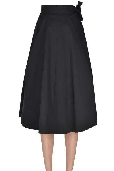 Stefano Mortari Wide Skirt In Black