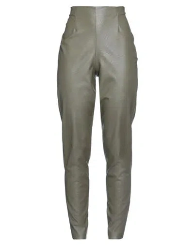 Stefano Mortari Woman Pants Military Green Size 2 Viscose, Polyurethane