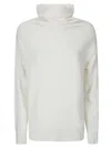 Stefano Mortari High Neck Pullover With Zip Detail In White