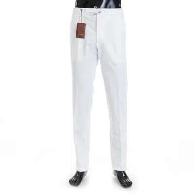 Pre-owned Stefano Ricci 1100$ White Trousers - Drawstring, Decorative Hardware, Cotton
