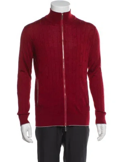 Pre-owned Stefano Ricci Cashmere Bomber Jacket In Red