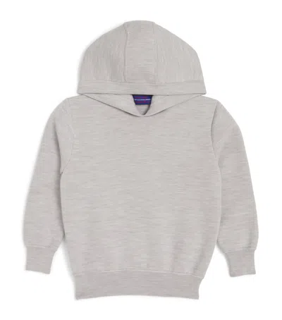 Stefano Ricci Kids' Cashmere Hoodie In Grey