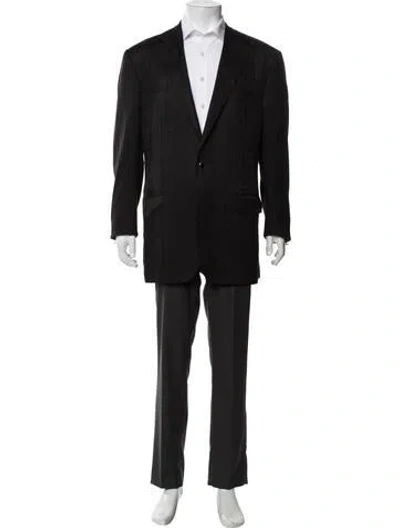 Pre-owned Stefano Ricci Cashmere Patterned Blazer In Black