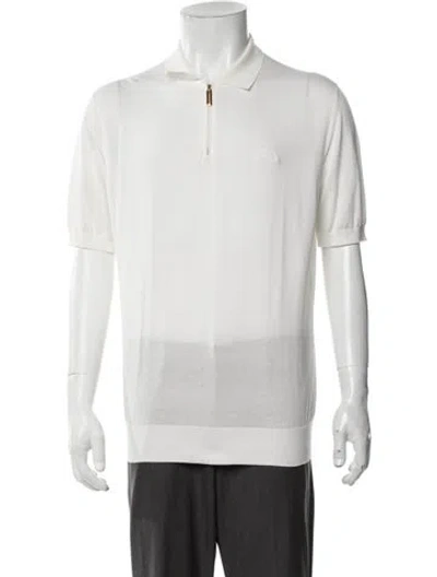 Pre-owned Stefano Ricci Collar Short Sleeve Polo Shirt In Neutrals