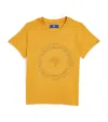 Stefano Ricci Cotton-blend Embroidered Logo T-shirt In Yellow