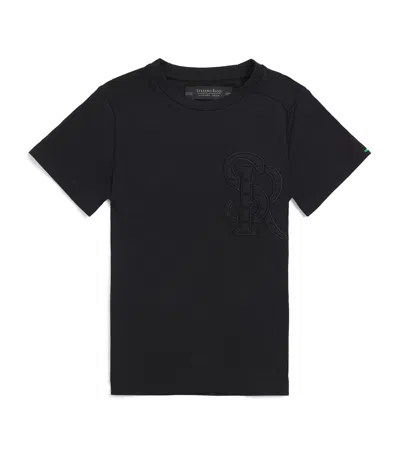 Stefano Ricci Kids' Cotton-blend Logo T-shirt In Black
