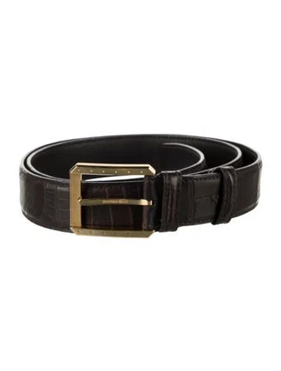 Pre-owned Stefano Ricci Crocodile Belt In Brown