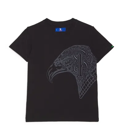 Stefano Ricci Kids' Eagle Logo T-shirt In Black
