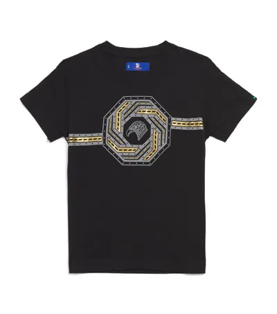 Stefano Ricci Kids' Eagle Logo T-shirt In Black