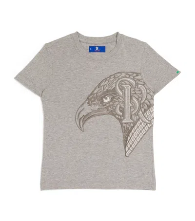 Stefano Ricci Kids' Eagle Logo T-shirt In Grey