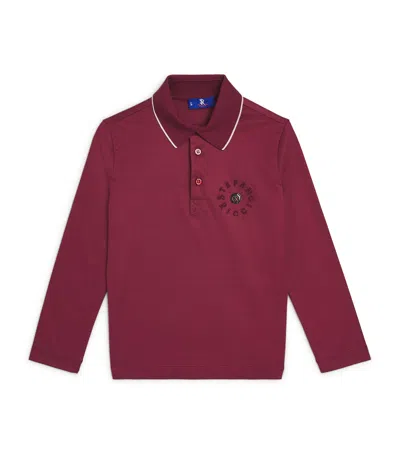 Stefano Ricci Kids' Embroidered Logo Polo Shirt In Red