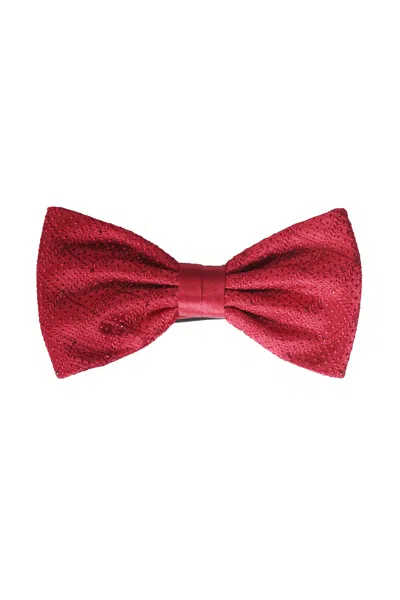 Stefano Ricci Embroidered Silk Bow Tie W/ Swarovski Crystals In Pink