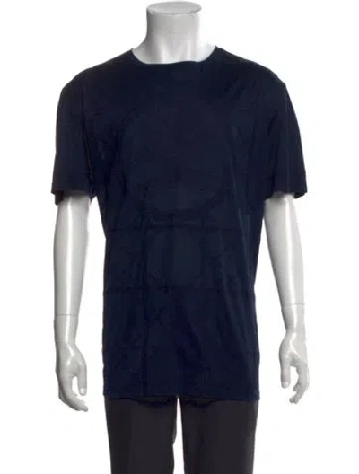 Pre-owned Stefano Ricci Graphic Print Crew Neck T-shirt In Blue