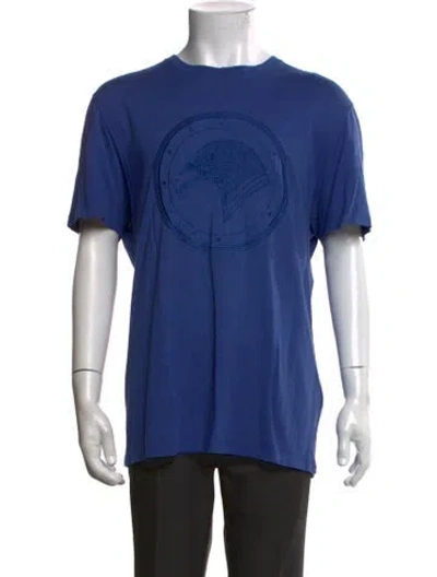 Pre-owned Stefano Ricci Graphic Print Crew Neck T-shirt In Blue