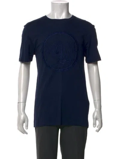 Pre-owned Stefano Ricci Graphic Print Crew Neck T-shirt In Blue